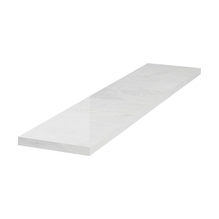 Deluxe Living Sidesplash for Bathroom Vanity Top, Carlsber Marble White